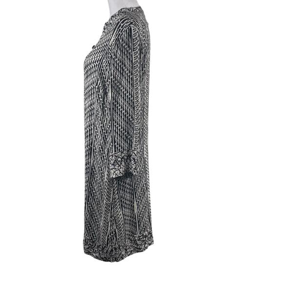 Soft Surroundings Raven Shift Dress Sz M Black White Flattering Boho Beachy NWOT - Picture 6 of 10